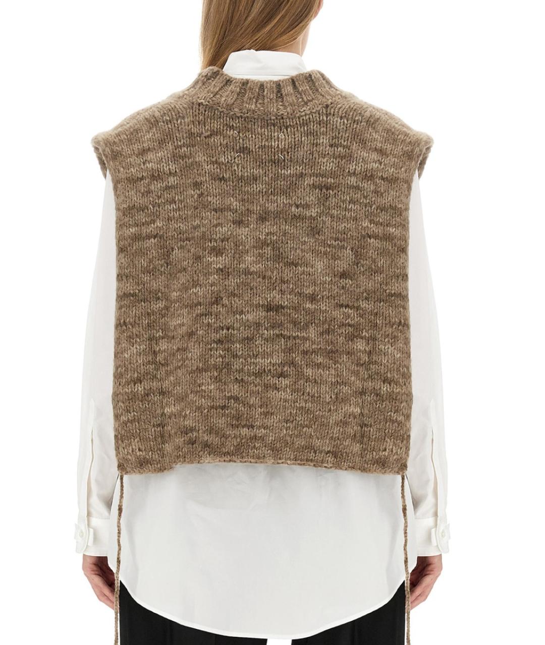 MAISON MARGIELA Бежевый шерстяной жилет, фото 5