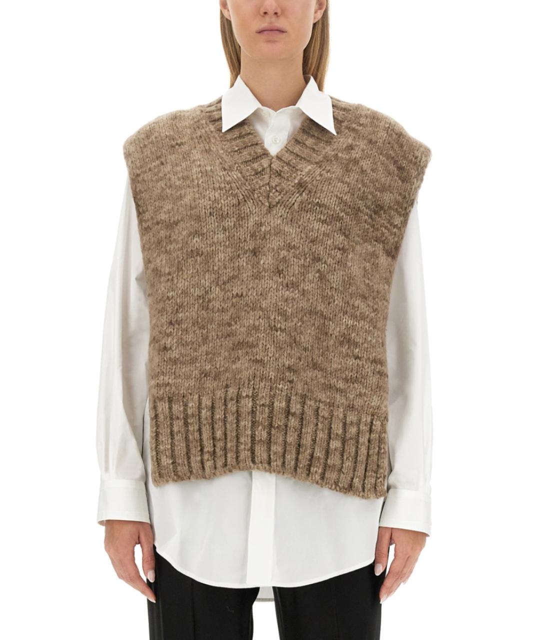 MAISON MARGIELA Бежевый шерстяной жилет, фото 2