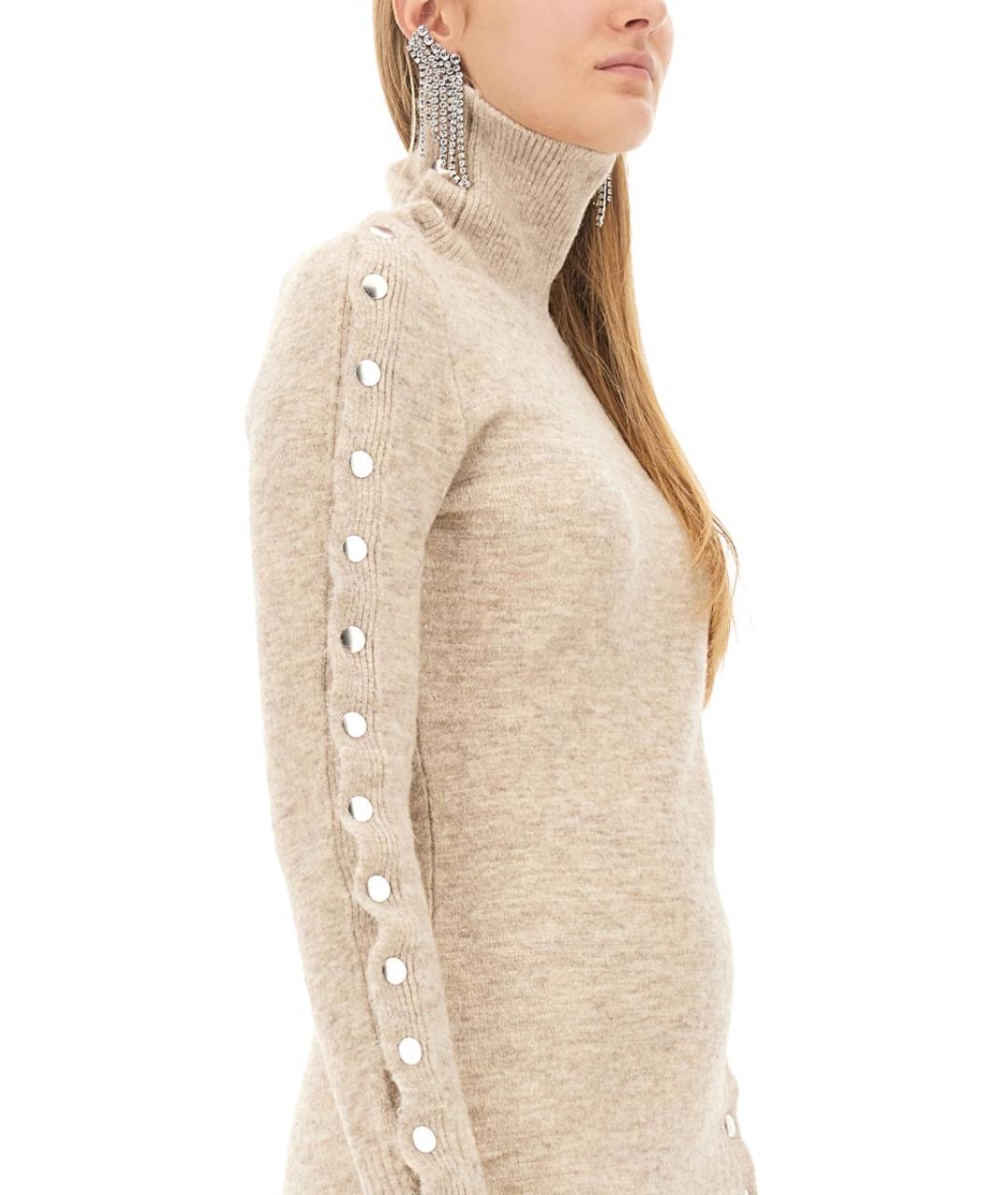 ISABEL MARANT Бежевое полиамидовое повседневное платье, фото 5