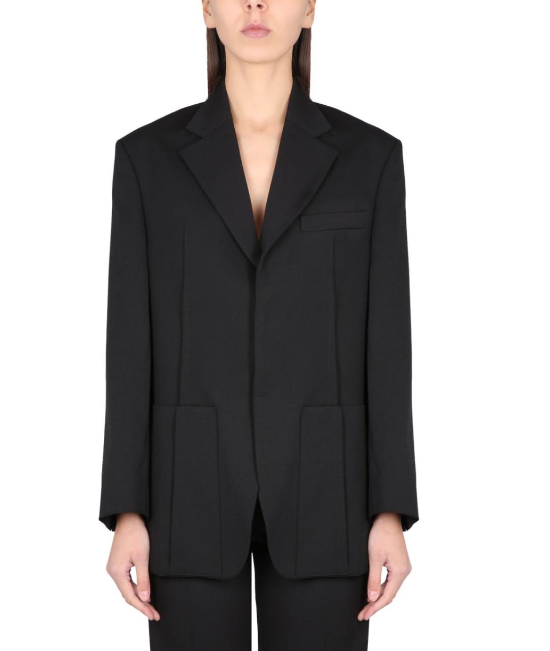 JACQUEMUS Черный шерстяной жакет/пиджак, фото 5