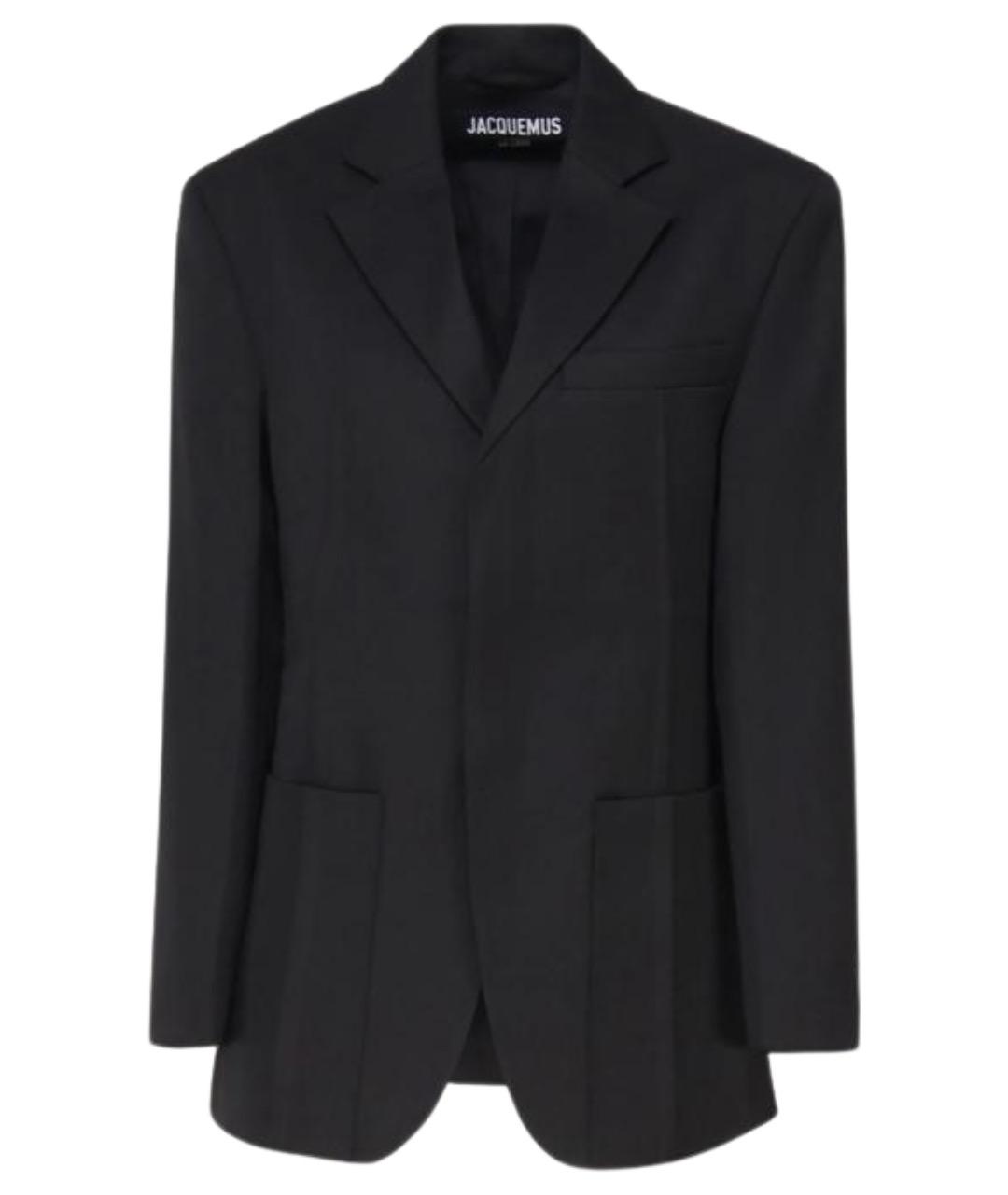 JACQUEMUS Черный шерстяной жакет/пиджак, фото 1