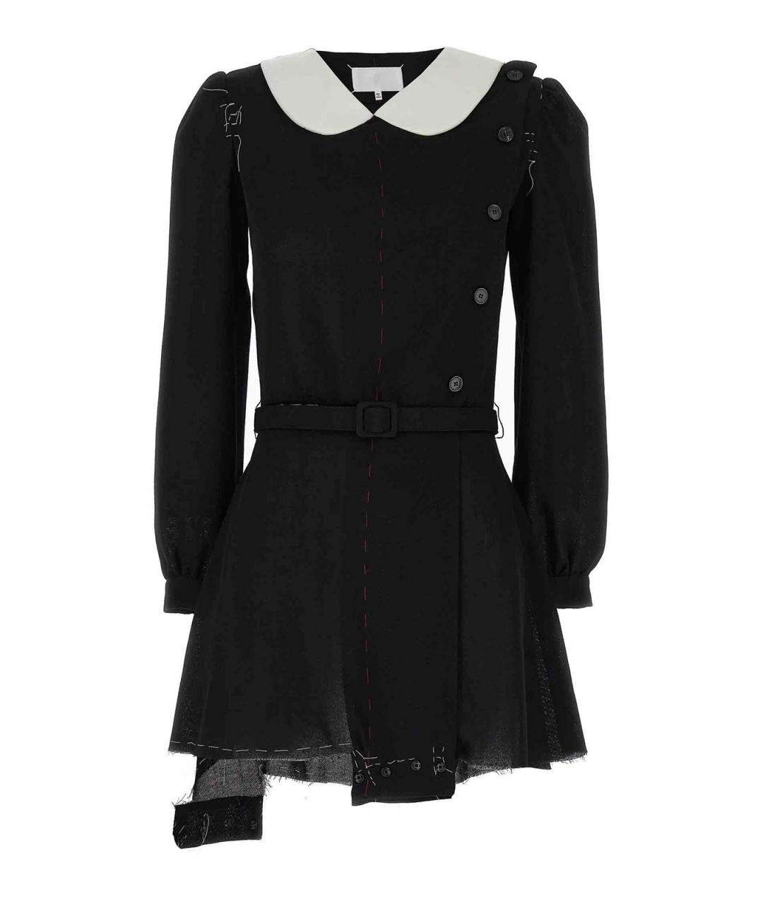 MAISON MARGIELA Черное шерстяное повседневное платье, фото 1