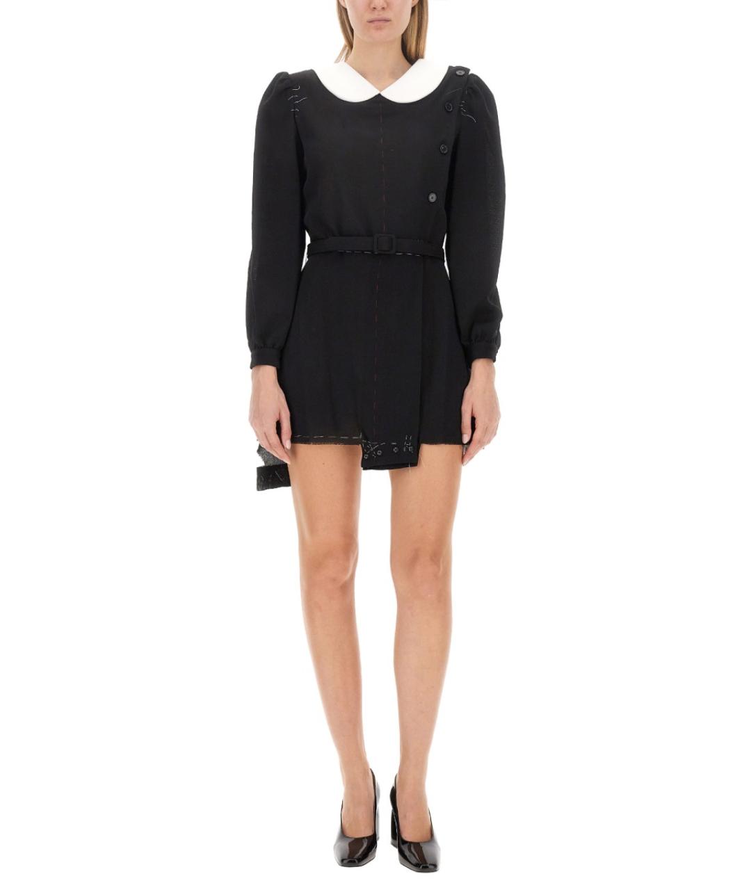 MAISON MARGIELA Черное шерстяное повседневное платье, фото 5