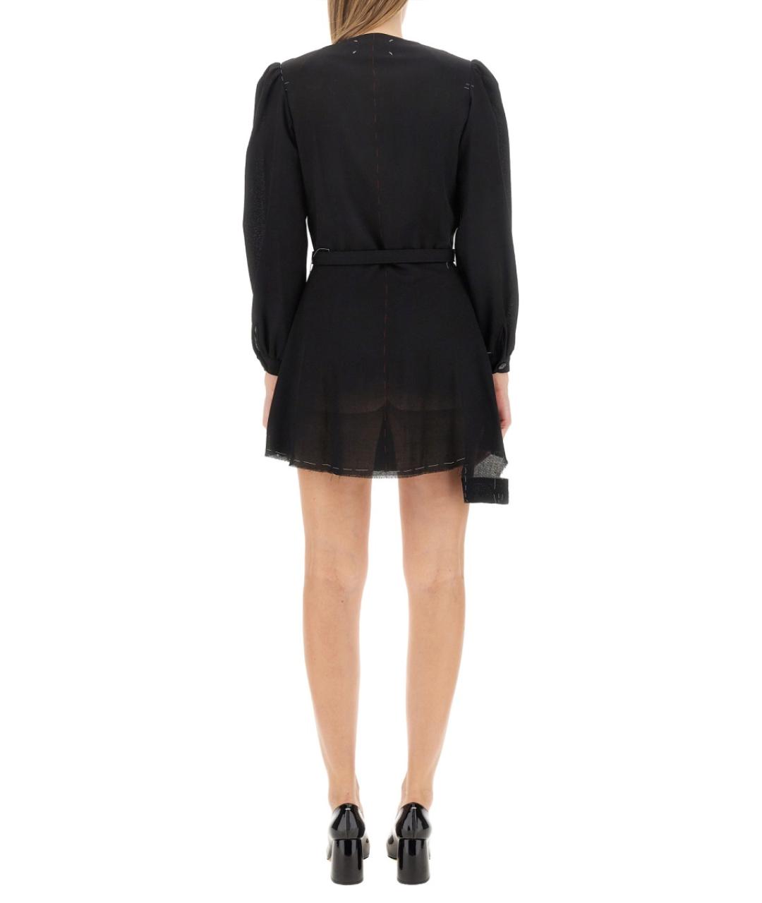 MAISON MARGIELA Черное шерстяное повседневное платье, фото 4