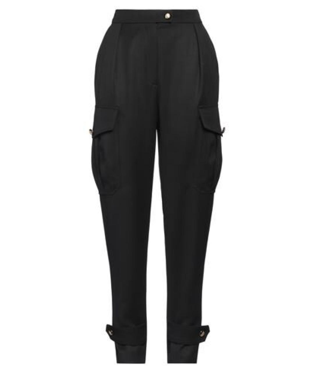 ALEXANDER MCQUEEN Черные шерстяные прямые брюки, фото 1