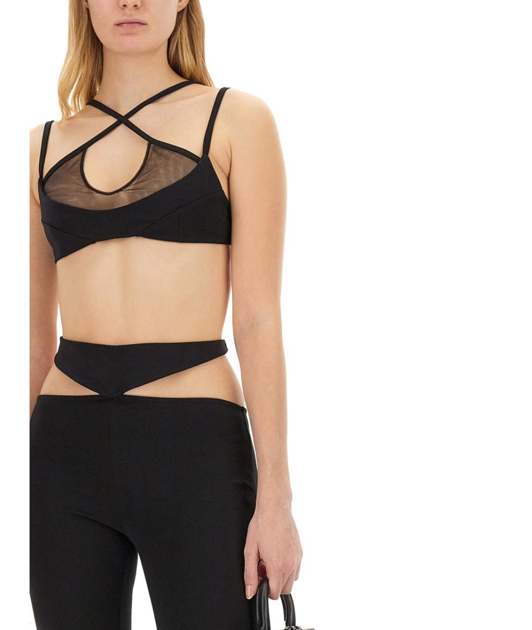 THE ATTICO Черная полиэстеровая блузы, фото 5