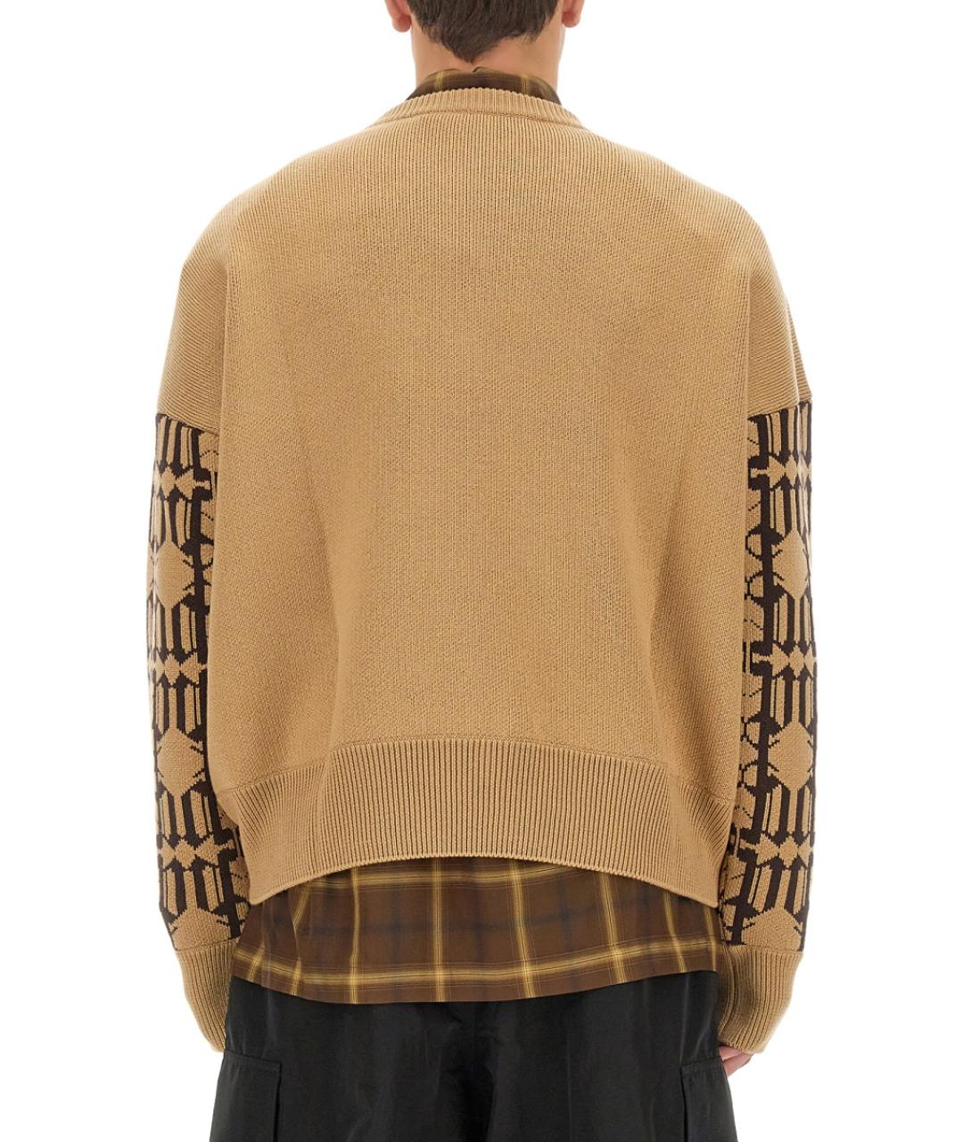 PALM ANGELS Бежевый хлопковый джемпер / свитер, фото 4