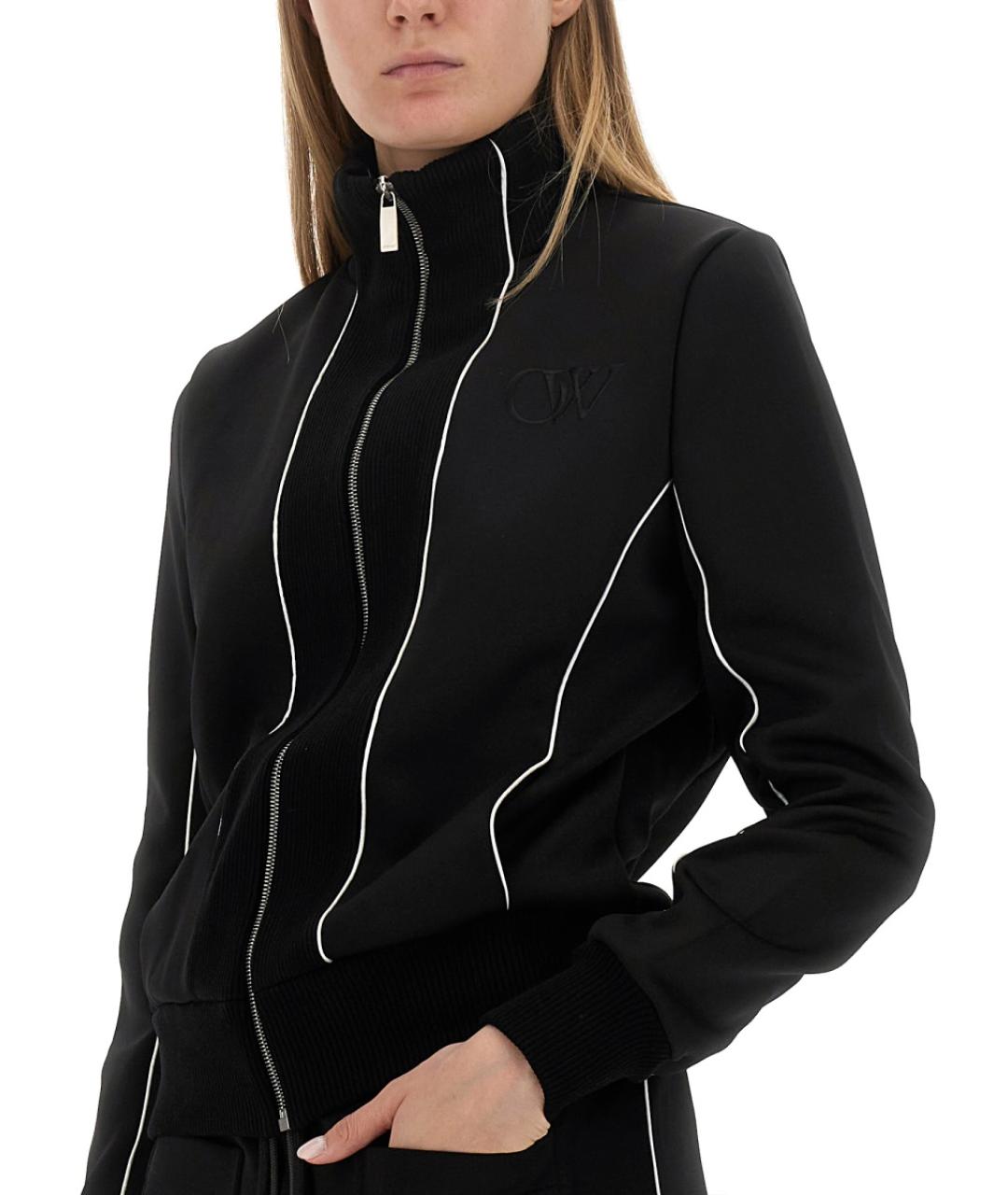 OFF-WHITE Черная полиэстеровая куртка, фото 4