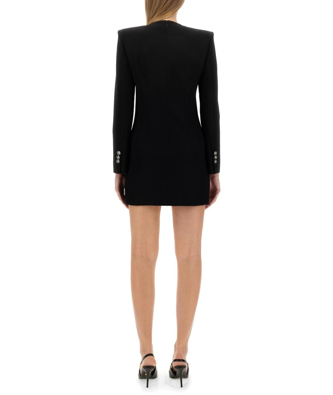 VERSACE Черное шерстяное повседневное платье, фото 4