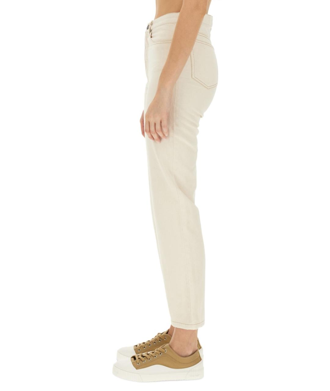 A.P.C. Белые хлопковые прямые джинсы, фото 5