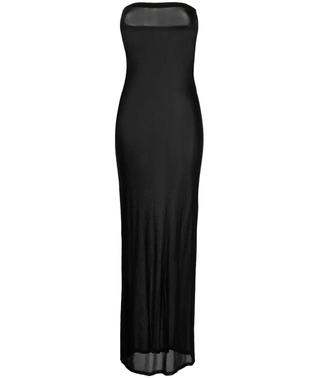 SAINT LAURENT Черное вискозное вечернее платье, фото 1