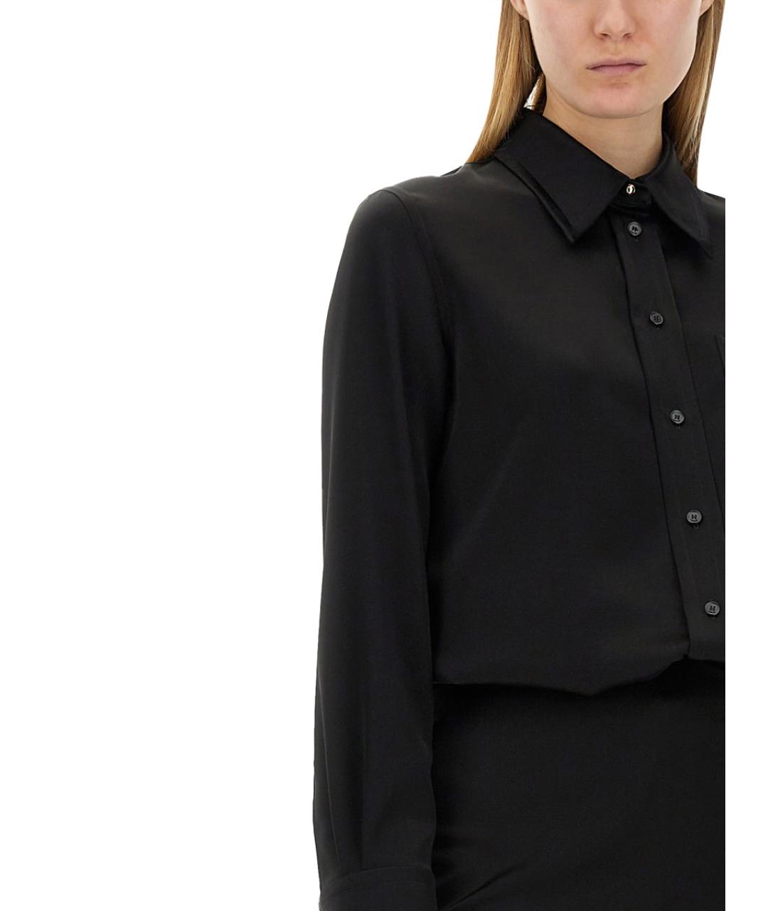 LANVIN Черная ацетатная рубашка, фото 5