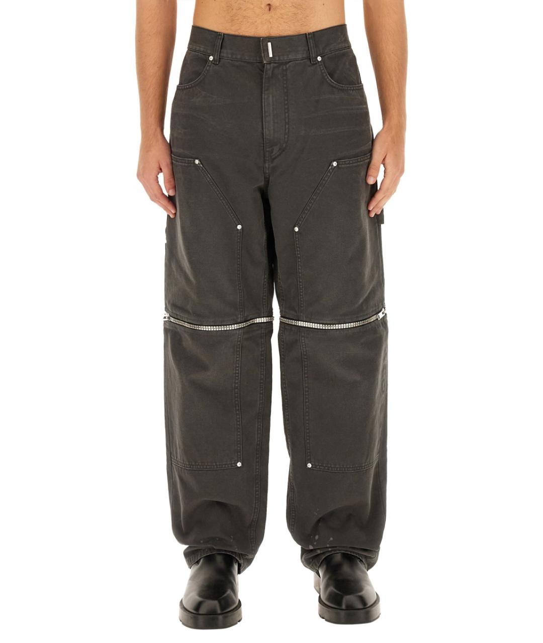 GIVENCHY Черные хлопковые прямые джинсы, фото 2