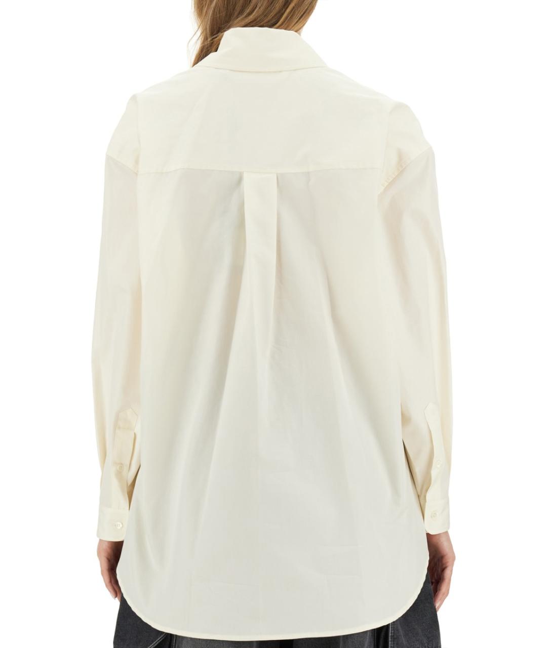 PALM ANGELS Белая хлопковая рубашка, фото 4