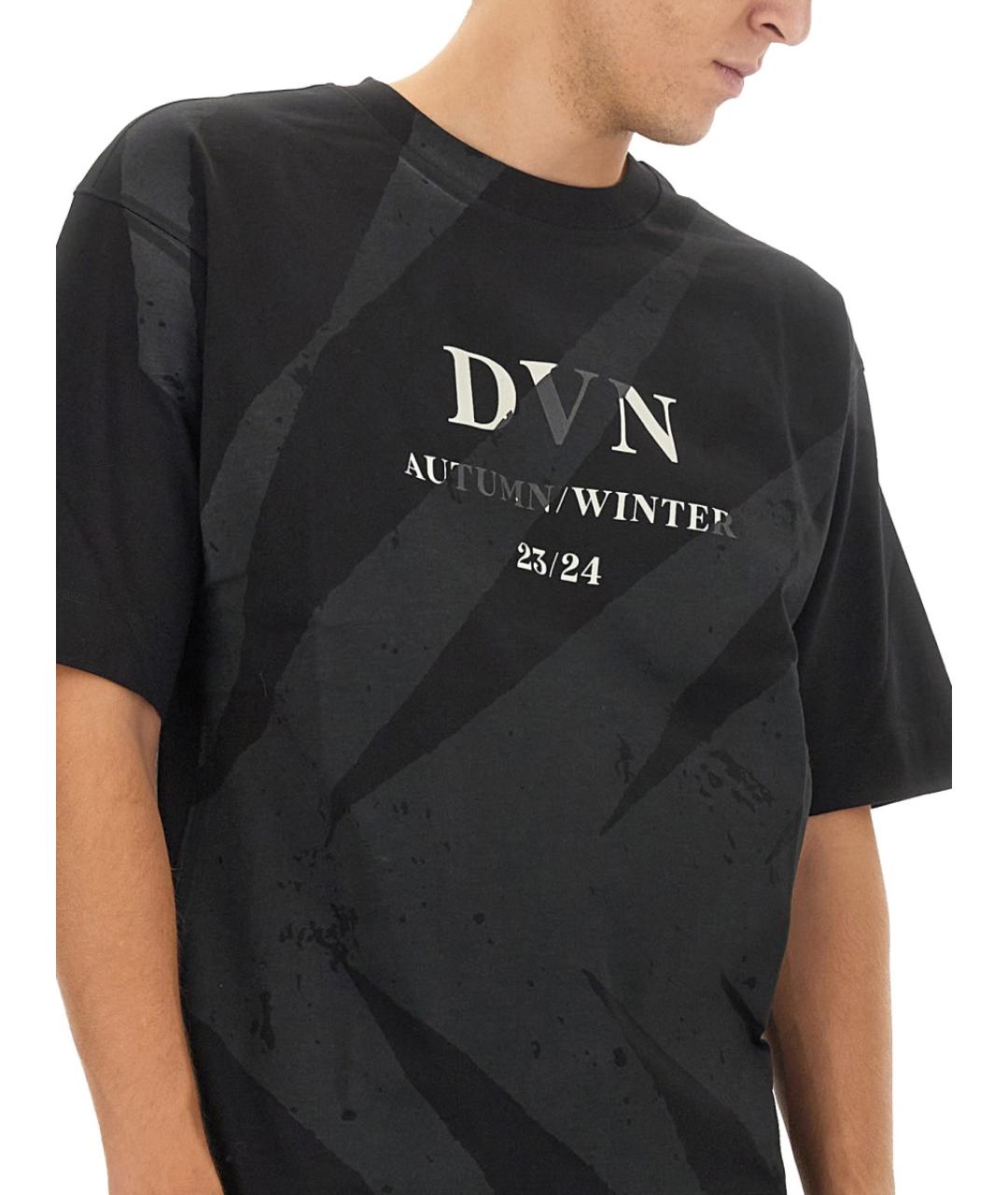 DRIES VAN NOTEN Черная хлопковая футболка, фото 5