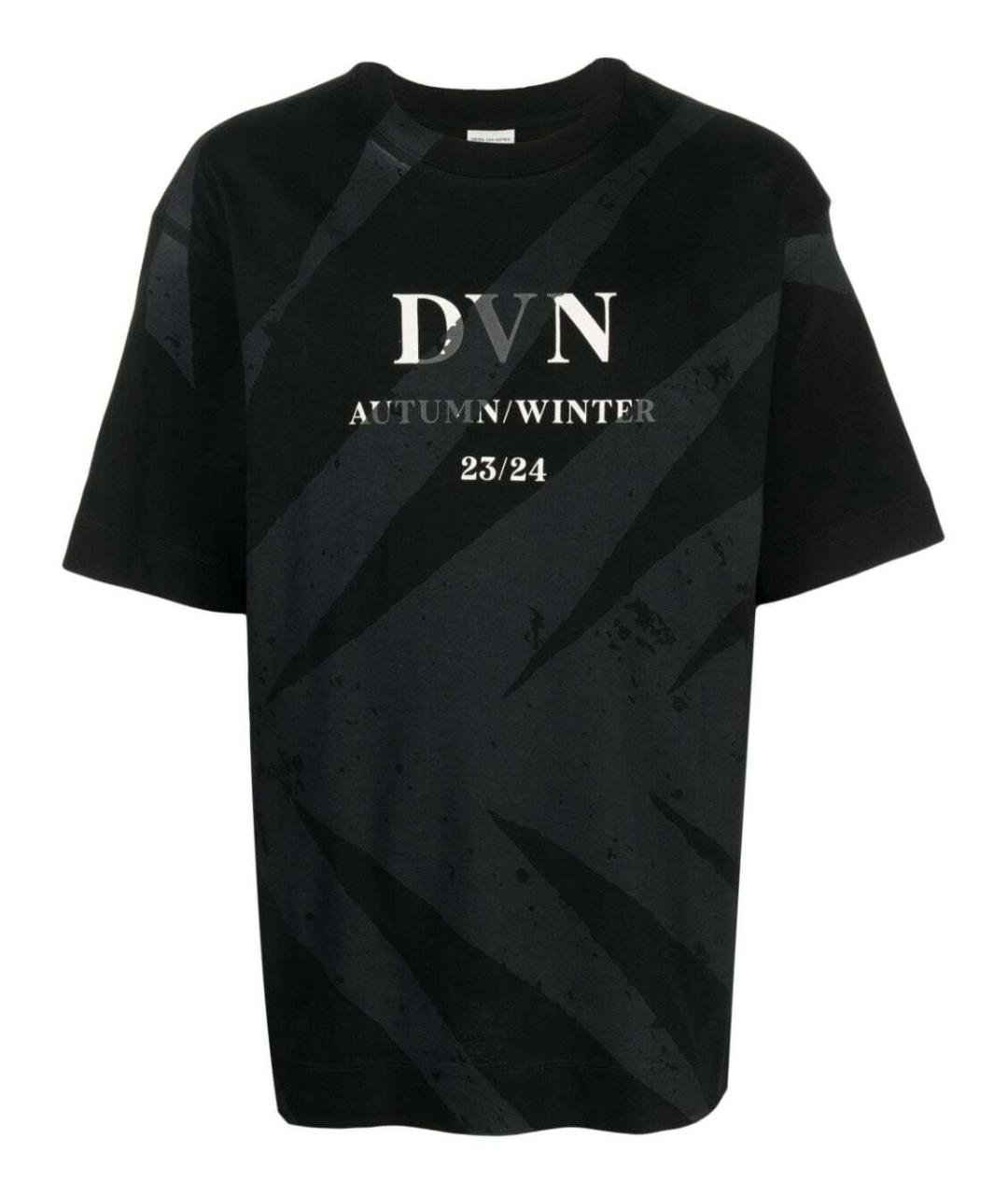 DRIES VAN NOTEN Черная хлопковая футболка, фото 1