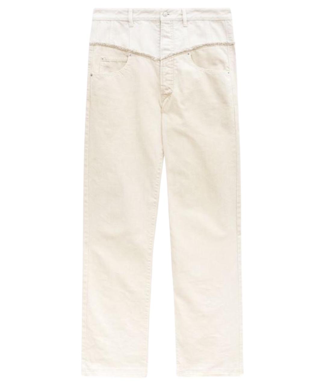 ISABEL MARANT Белые хлопковые прямые джинсы, фото 1