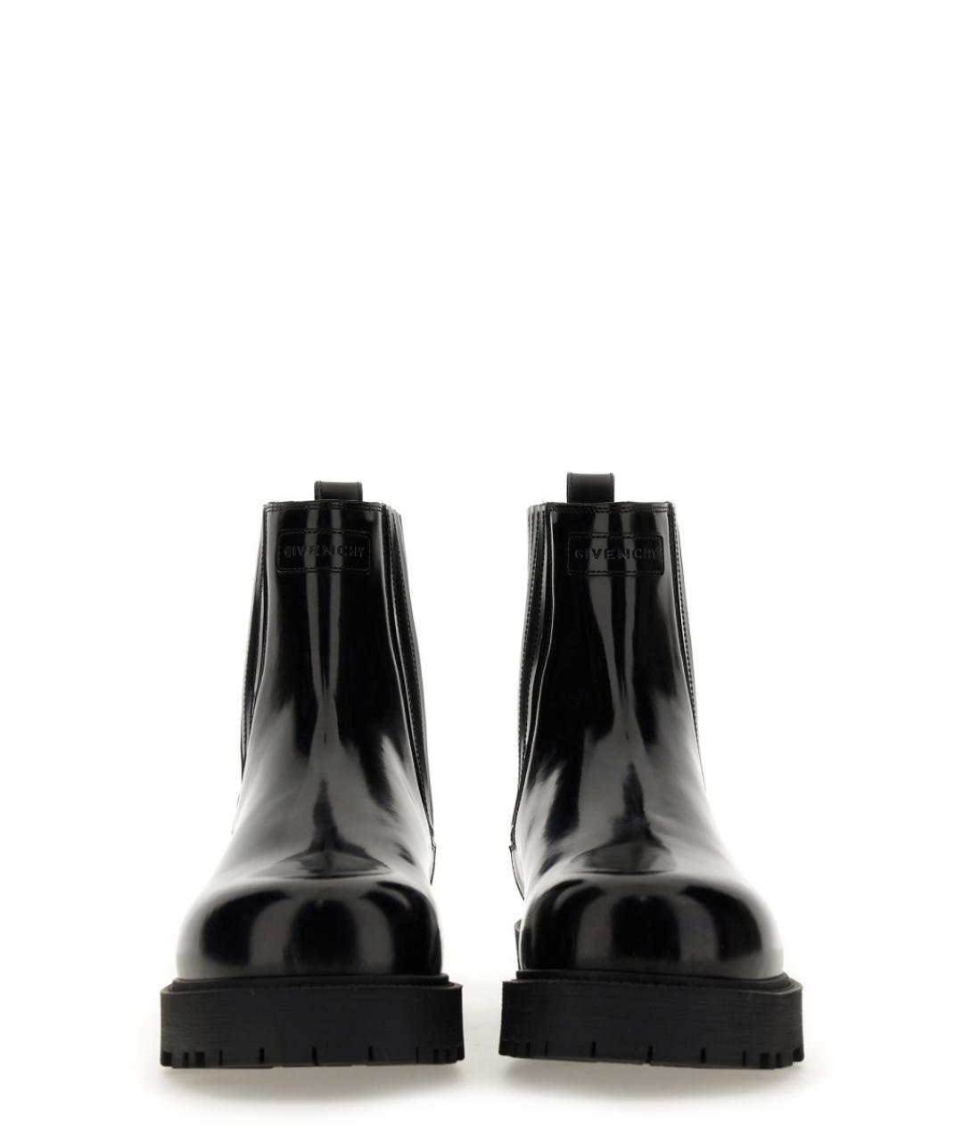 GIVENCHY Черные высокие ботинки из лакированной кожи, фото 3