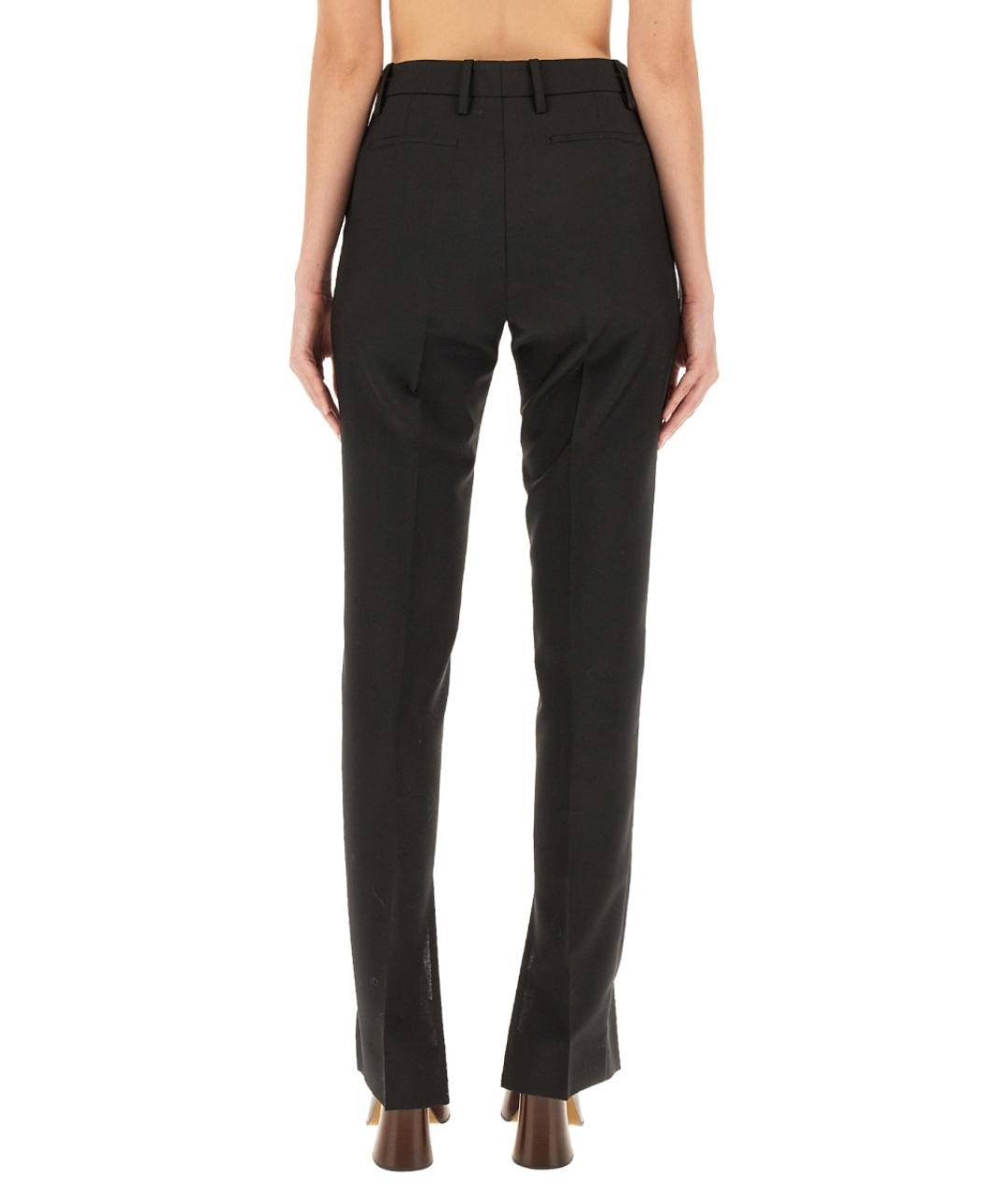 GUCCI Черные шерстяные прямые брюки, фото 4