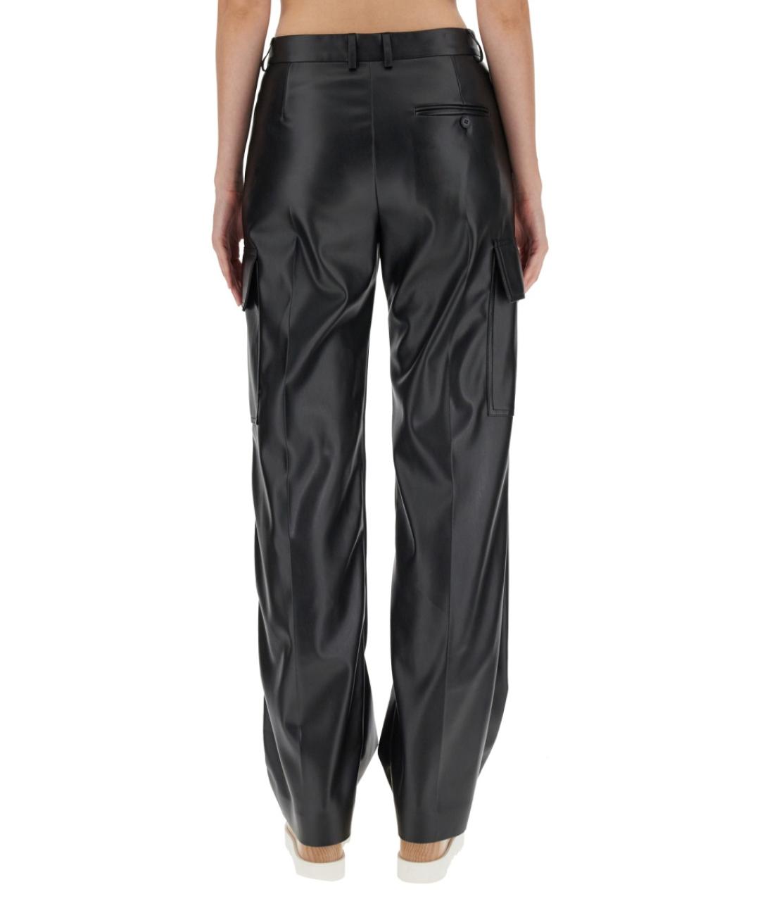 STELLA MCCARTNEY Черные полиэстеровые прямые брюки, фото 4