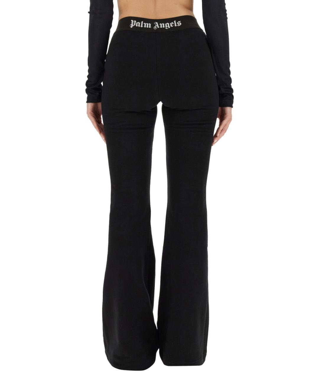 PALM ANGELS Черные хлопковые прямые брюки, фото 4