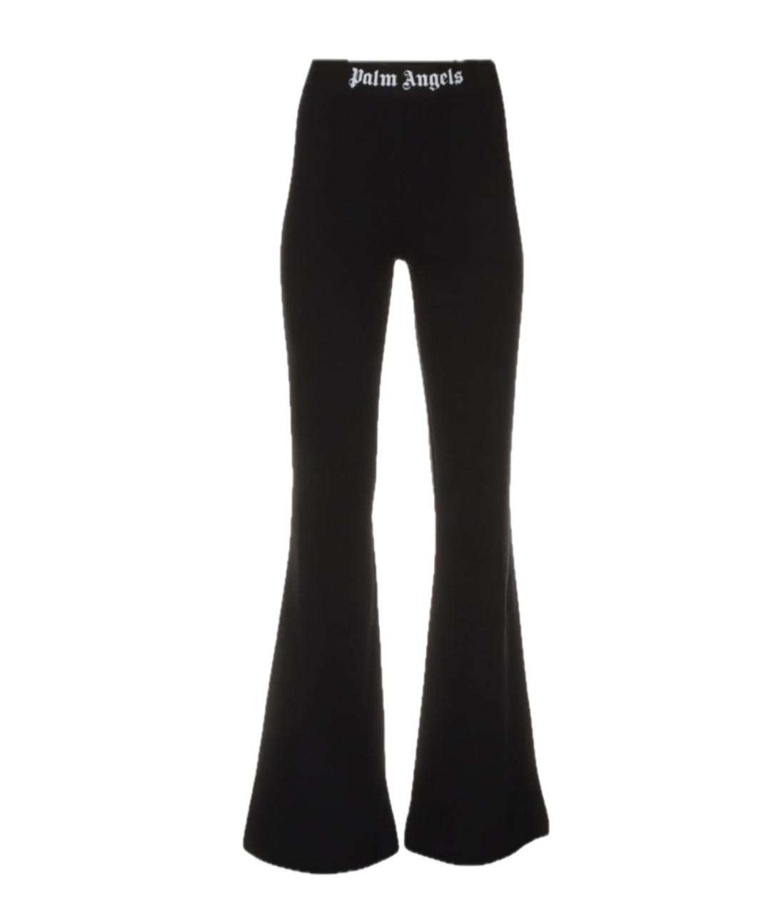 PALM ANGELS Черные хлопковые прямые брюки, фото 1