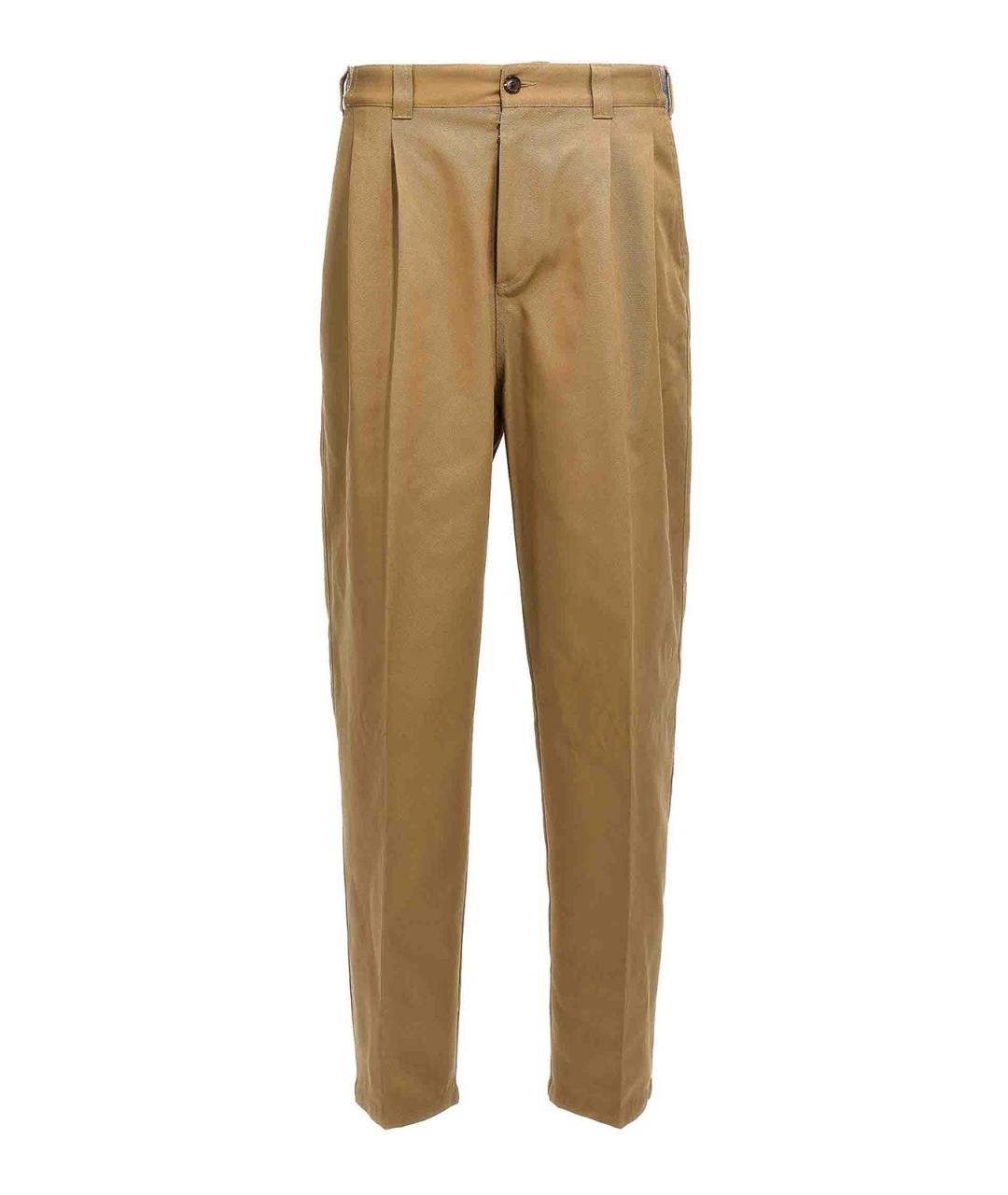 MAISON MARGIELA Бежевые полиэстеровые повседневные брюки, фото 1