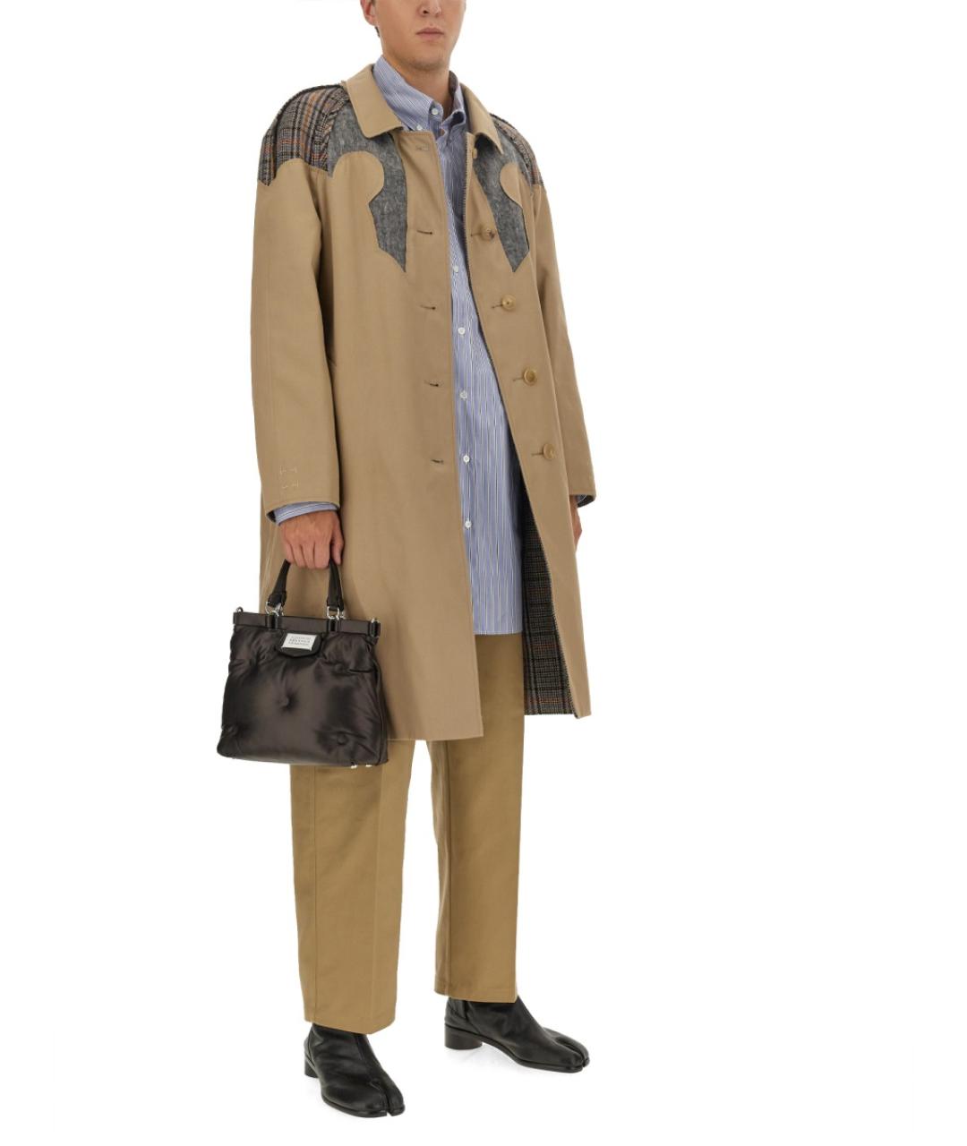 MAISON MARGIELA Бежевые полиэстеровые повседневные брюки, фото 3