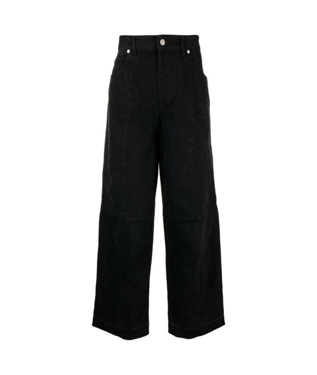 ISABEL MARANT Черные хлопковые прямые джинсы, фото 1