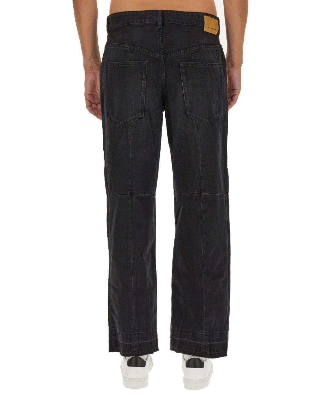 ISABEL MARANT Черные хлопковые прямые джинсы, фото 4