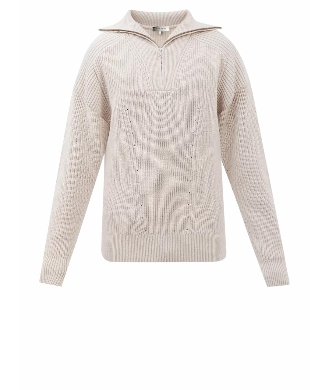 ISABEL MARANT ETOILE Бежевый шерстяной джемпер / свитер, фото 1