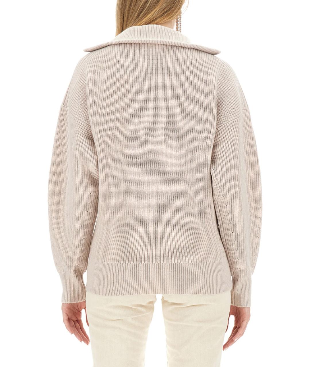 ISABEL MARANT ETOILE Бежевый шерстяной джемпер / свитер, фото 4