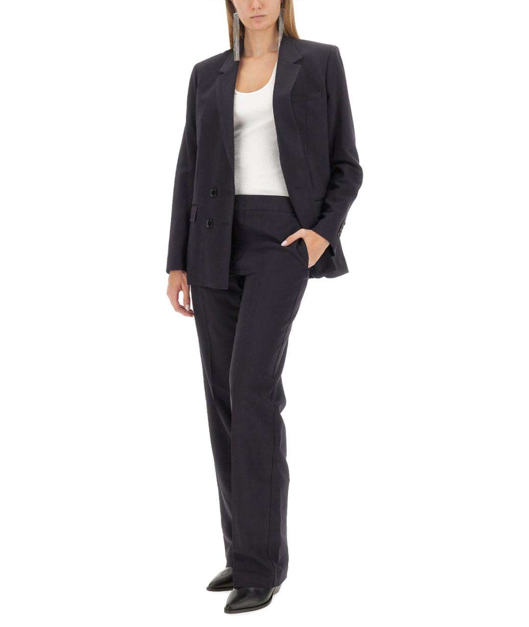 ISABEL MARANT Черные вискозные прямые брюки, фото 2