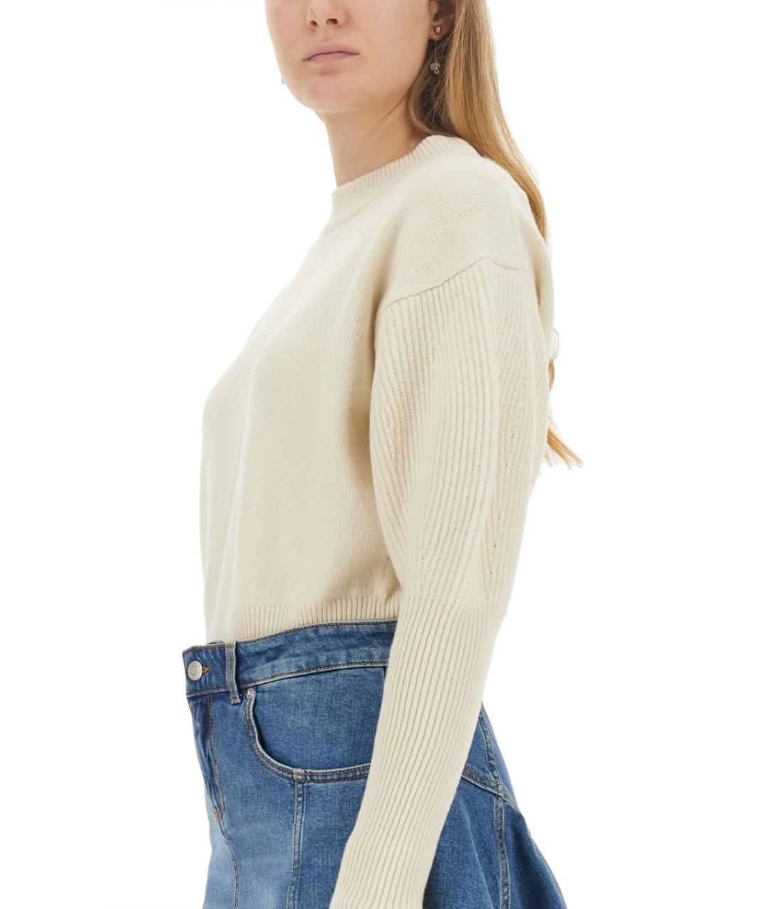 ALEXANDER MCQUEEN Белый кашемировый джемпер / свитер, фото 5