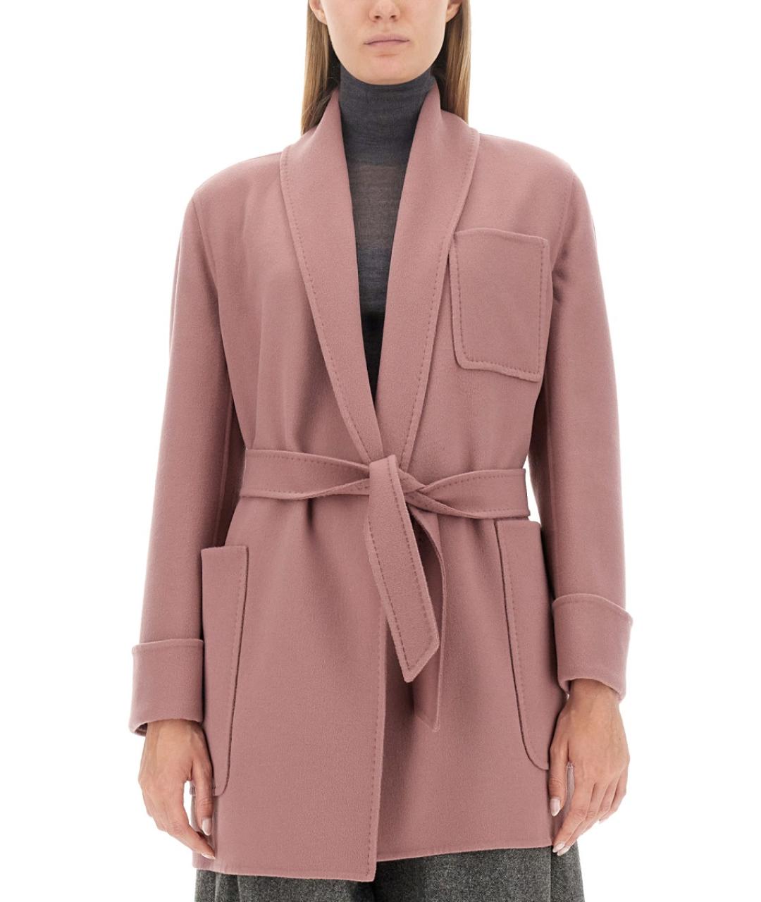 MAX MARA Розовый шерстяной жакет/пиджак, фото 2