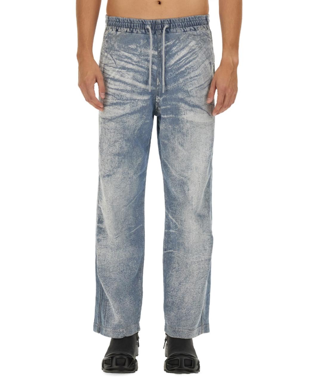 DIESEL Синие хлопковые повседневные брюки, фото 2