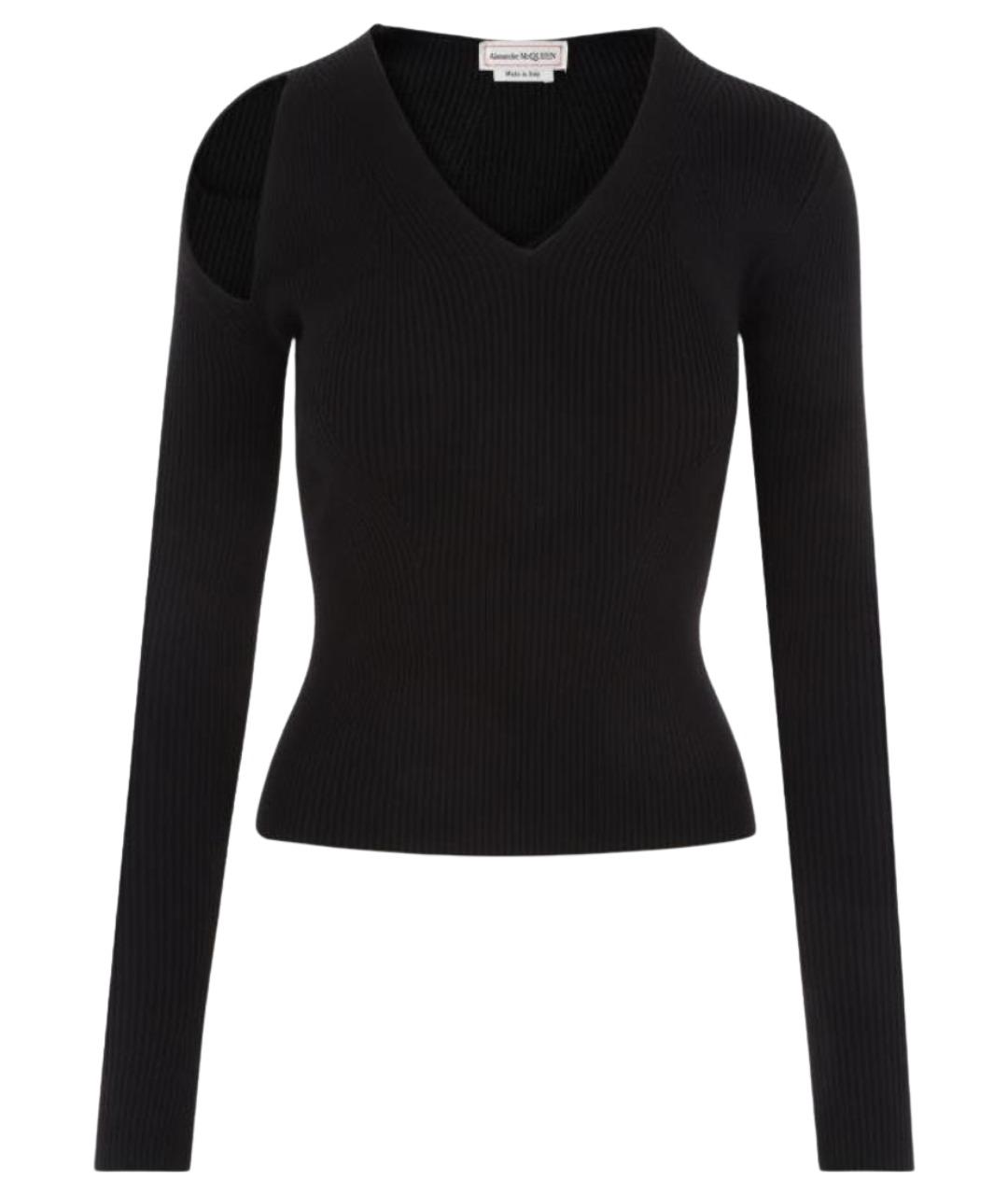 ALEXANDER MCQUEEN Черный шерстяной джемпер / свитер, фото 1