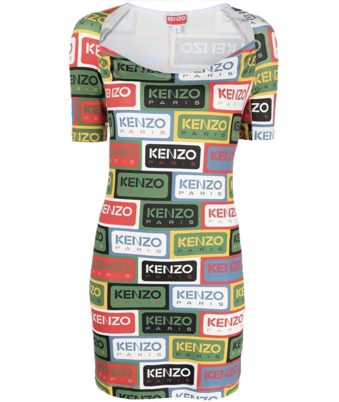 KENZO Мульти полиамидовое повседневное платье, фото 1