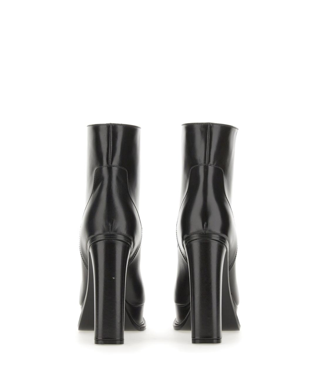 ALEXANDER MCQUEEN Черные кожаные ботильоны, фото 4