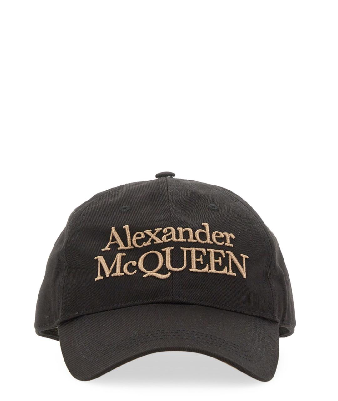 ALEXANDER MCQUEEN Черная хлопковая кепка/бейсболка, фото 1