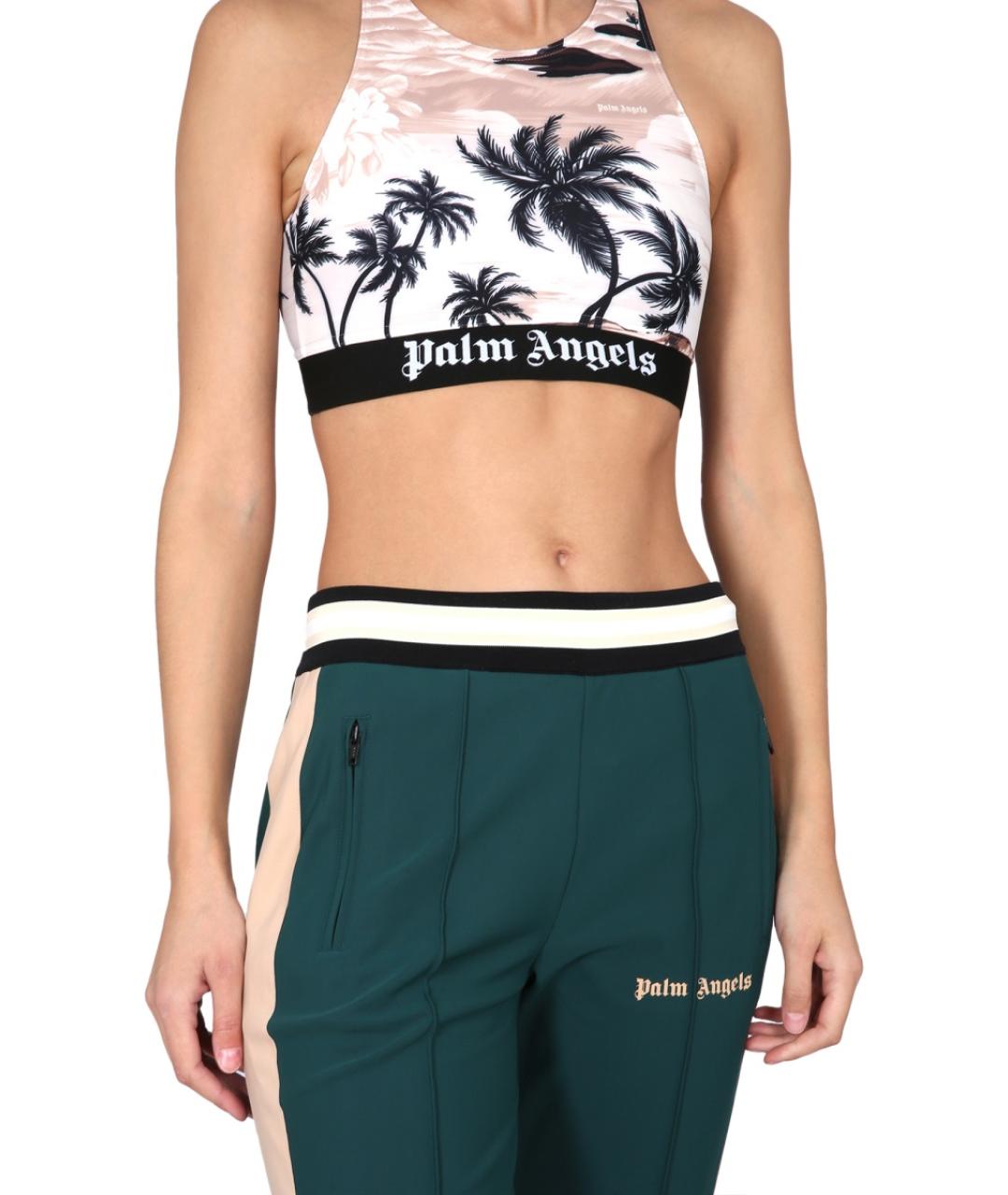PALM ANGELS Бежевая полиэстеровая майка, фото 5