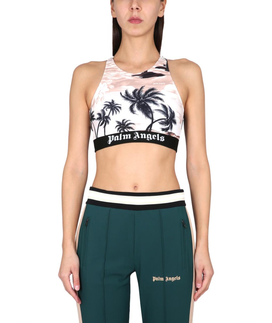 PALM ANGELS Бежевая полиэстеровая майка, фото 2