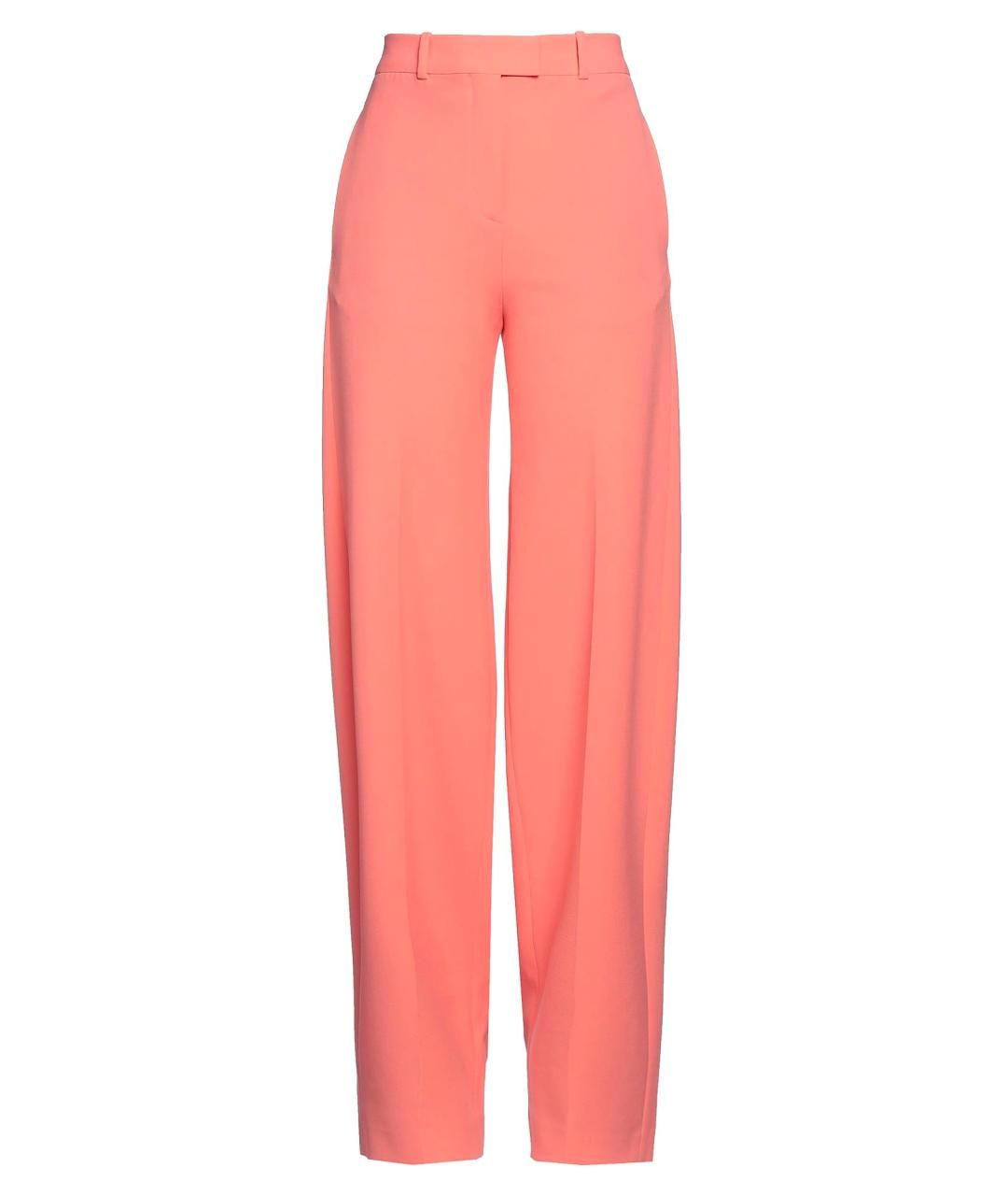 THE ATTICO Розовые полиэстеровые прямые брюки, фото 1