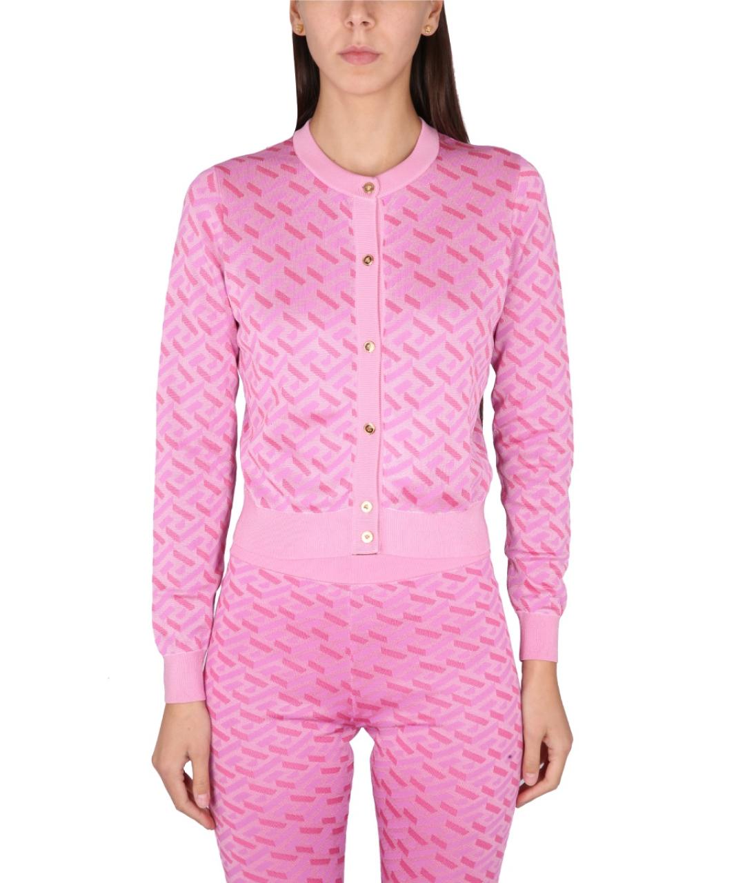 VERSACE Розовый вискозный джемпер / свитер, фото 2