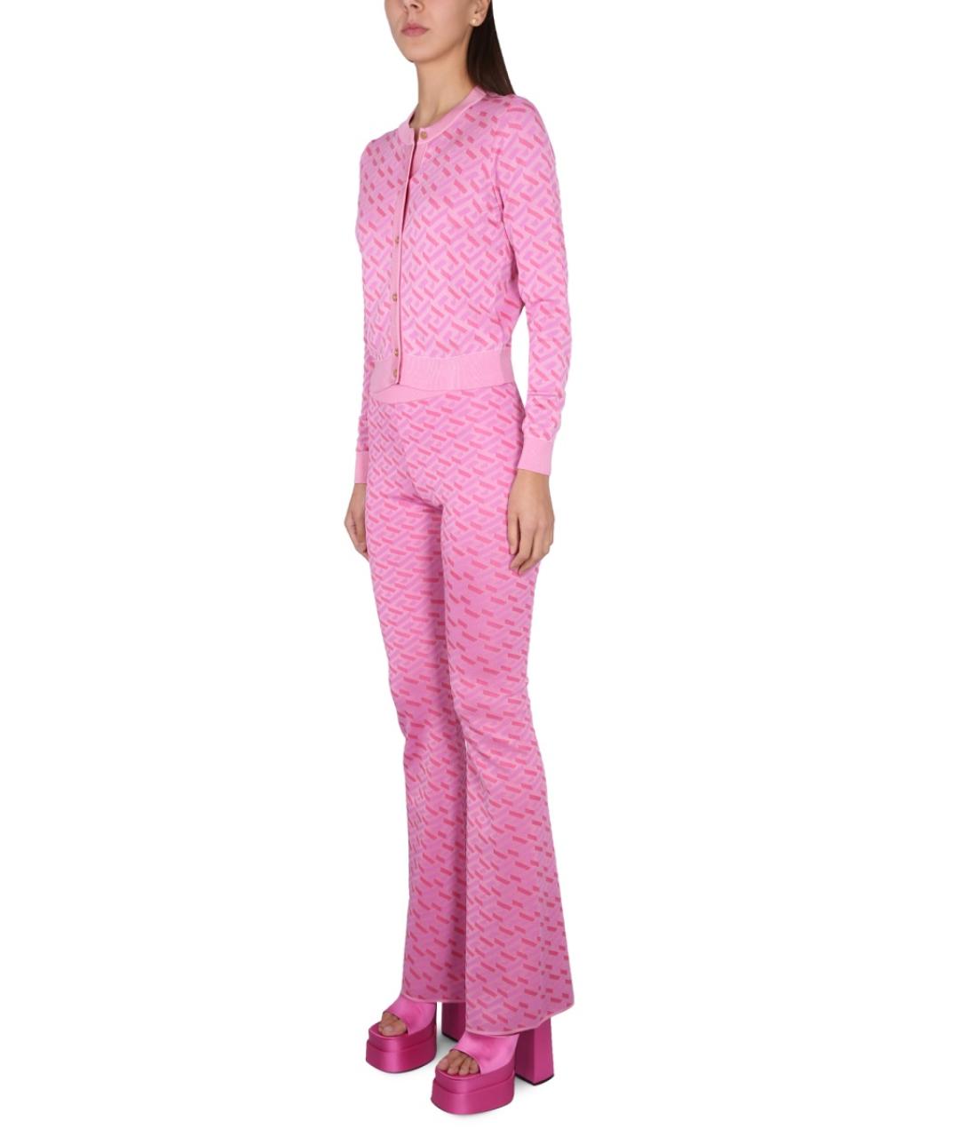 VERSACE Розовый вискозный джемпер / свитер, фото 3