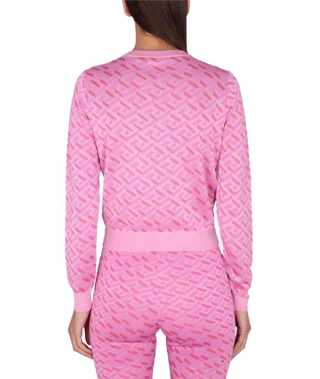 VERSACE Розовый вискозный джемпер / свитер, фото 4