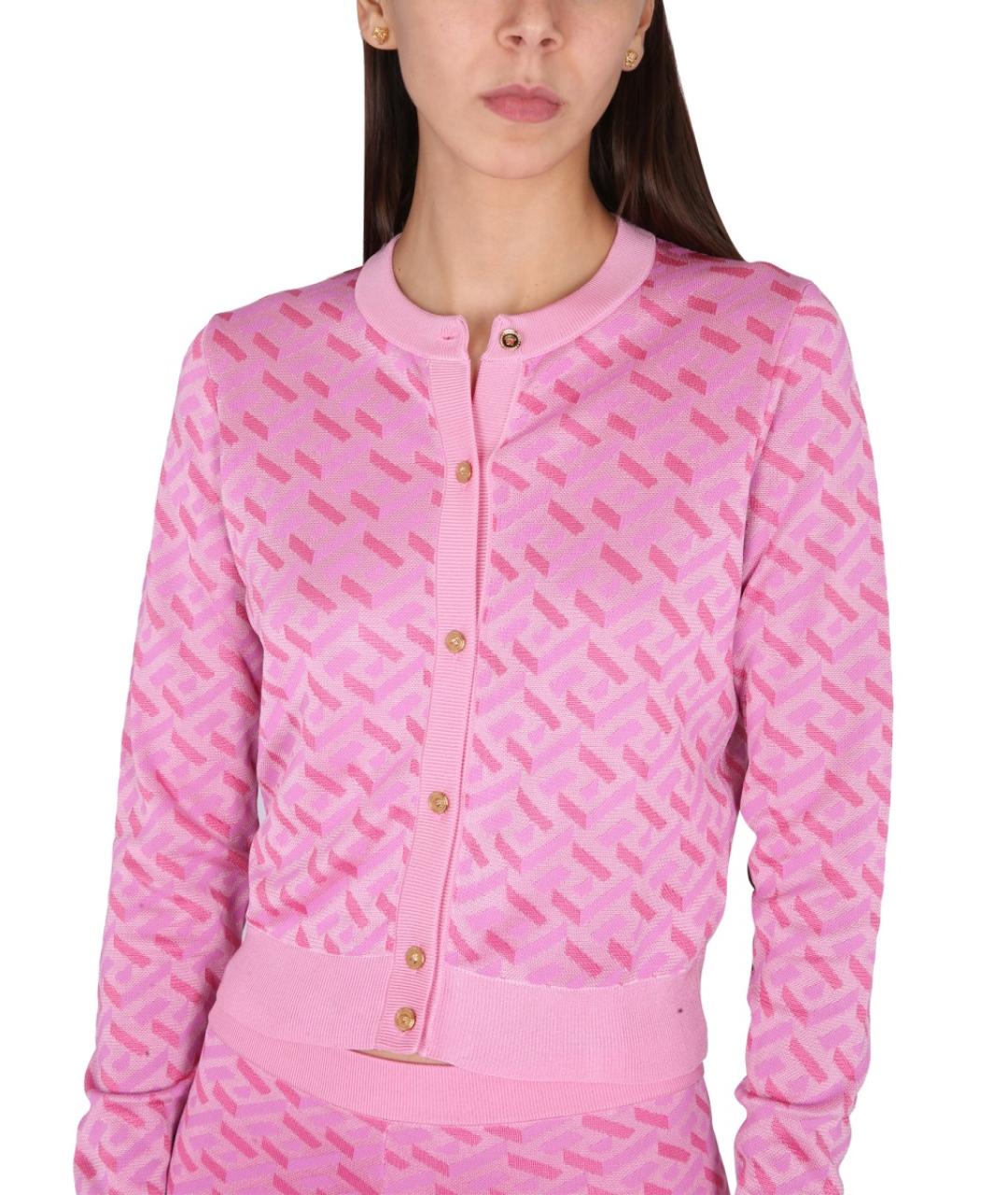 VERSACE Розовый вискозный джемпер / свитер, фото 5