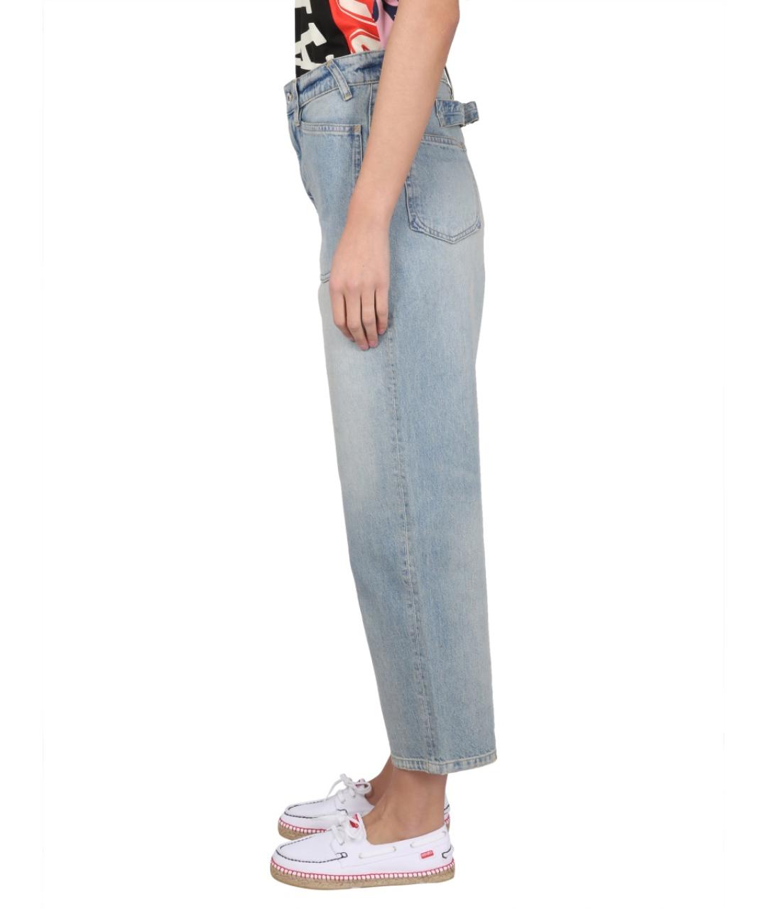 KENZO Синие хлопковые прямые джинсы, фото 4