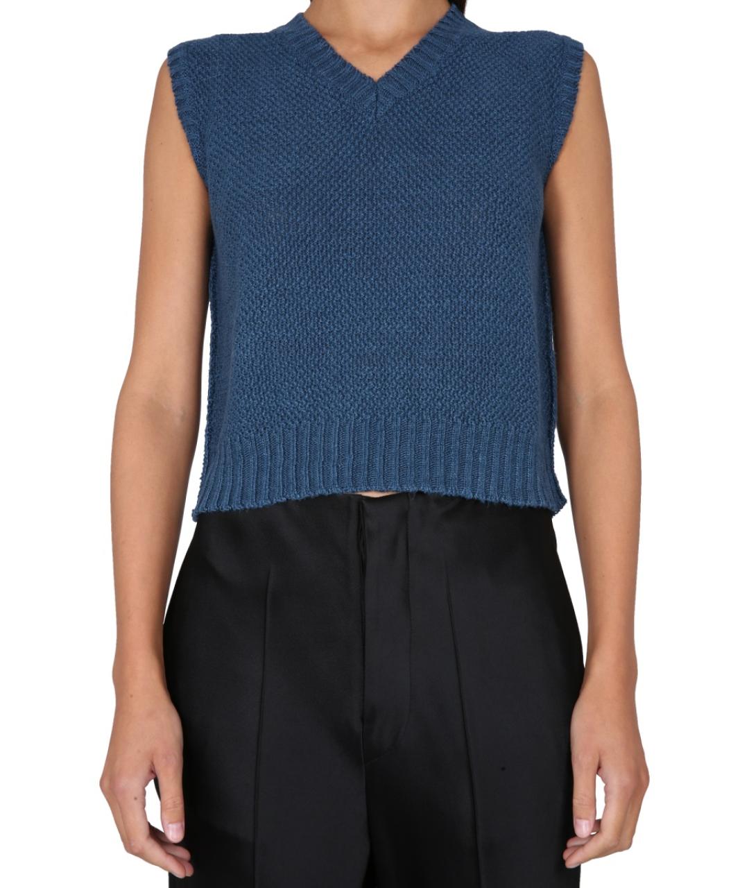 MAISON MARGIELA Синий кашемировый жилет, фото 5