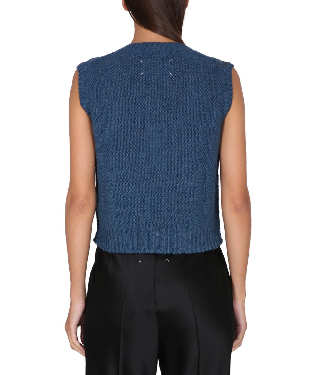 MAISON MARGIELA Синий кашемировый жилет, фото 4
